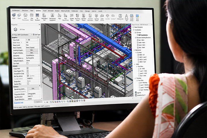 Coordinated BIM MEP model produced by Kent's digital engineering team